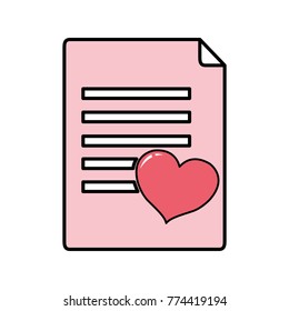 Isolated love card design