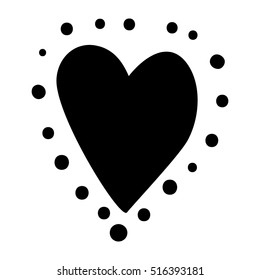 Isolated love heart design