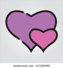 Isolated Love and Heart Theme Icons EPS 10 Free Vector Graphic