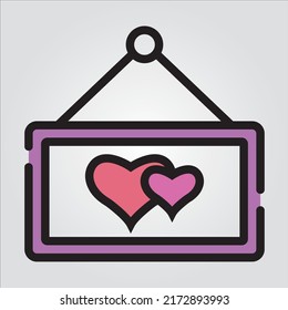 Isolated Love and Heart Theme Icons EPS 10 Free Vector Graphic