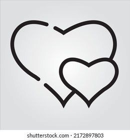 Isolated Love and Heart Theme Line Icons EPS 10 Free Vector Graphic