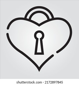 Iconos de línea aislados de amor y corazón EPS 10 Gráfica vectorial gratis