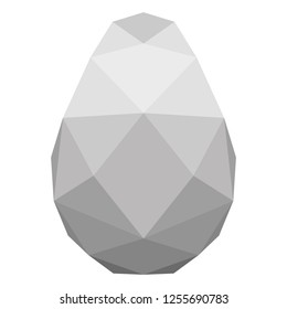 Isolated low poly avocado fruit. Vector illustration design