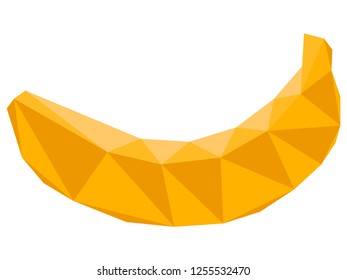 Isolated low poly banana fruit. Vector illustration design