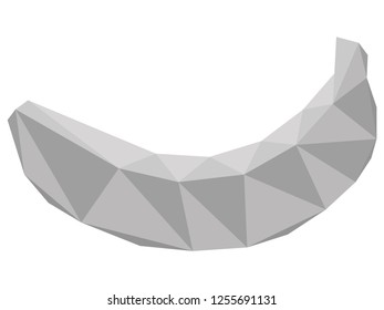 Isolated low poly banana fruit. Vector illustration design