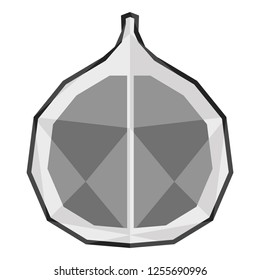 Isolated low poly blueberry fruit. Vector illustration design