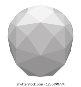 Isolated low poly coconut fruit. Vector illustration design