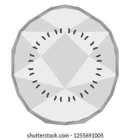 Isolated low poly guava cut. Vector illustration design