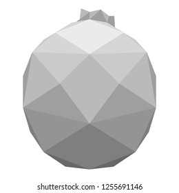 Isolated low poly guava fruit. Vector illustration design