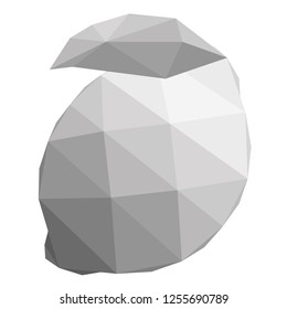 Isolated low poly lemon fruit. Vector illustration design