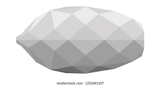 Isolated low poly papaya fruit. Vector illustration design