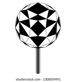 Isolated low poly tree icon. Vector illustration design