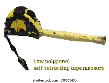 Isolated low polygonal self-retracting tape measure
