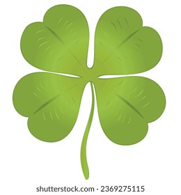 Einziger Glücksklee für die Feier von Saint Patrick; Blattdesign für Frühjahrsfeiern; März-Blatt