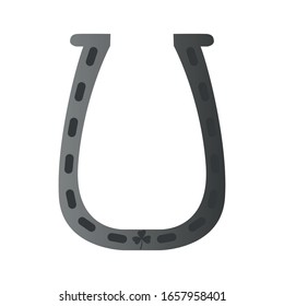 Isolated lucky horseshoe. Saint patricks day - Vector