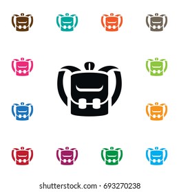 Isolated Luggage Icon. Knapsack Vector Element Can Be Used For Knapsack, Pack, Bag Design Concept.