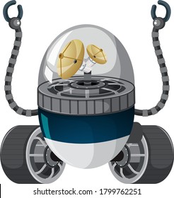 Isolated lunar roving vehicle on white background illustration