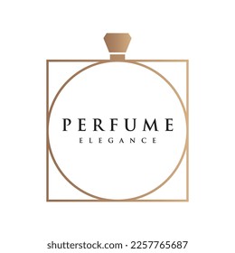 El logotipo cosmético de perfume de perfume de lujo aislado se puede utilizar para negocios, empresa, cosmética y perfumería.