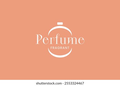 Isolado perfume de luxo perfume cosmético logotipo criativo pode ser usado para negócios, empresa, cosmética e loja de perfumes.