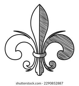 Isolated lys flower symbol sketch icon Vector