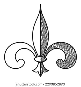 Isolated lys flower symbol sketch icon Vector