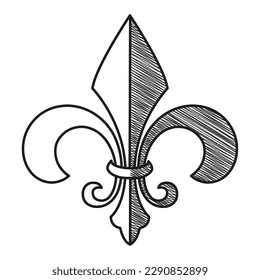 Isolated lys flower symbol sketch icon Vector