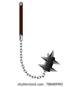 Isolated mace on a white background, Vector illustration