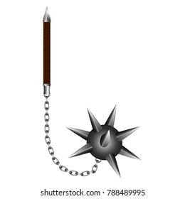 Isolated mace on a white background, Vector illustration