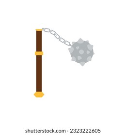 Icono medieval de arma de macizo aislada Vector