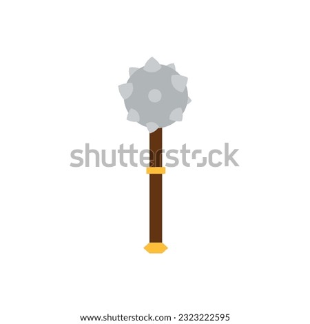 Isolated mace weapon medieval icon Vector