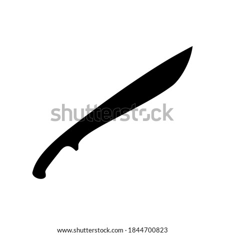 Isolated machete, blade clip art.
Kukri knife in vector.