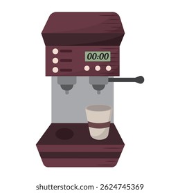 Isolated machine coffee shop things objects illustration