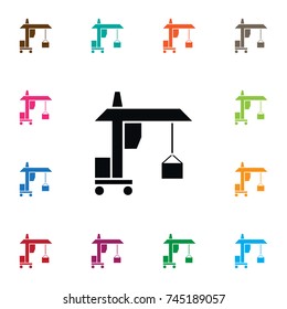 Isolated Machine Icon. Hook Vector Element Can Be Used For Hook, Machine, Crane Design Concept.