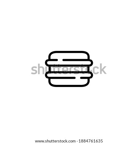 Isolated macron icon vector outline black color.