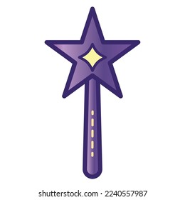 Isolated magic wand icon with star shape Vector