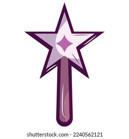 Isolated magic wand icon with star shape Vector