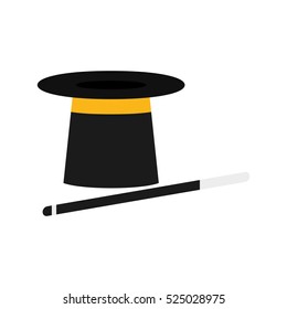 isolated magician hat icon vector illustration graphic design