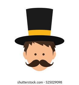 isolated magician hat icon vector illustration graphic design