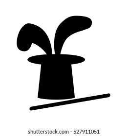 isolated magician hat icon vector illustration graphic design
