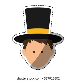 isolated magician hat icon vector illustration graphic design