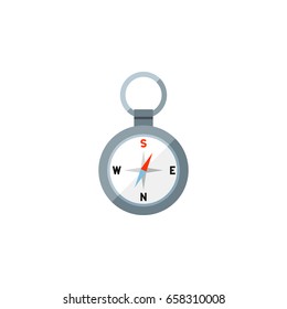 Isolated Magnet Navigator Flat Icon. Direction Vector Element Can Be Used For Direction, Magnet, Navigator Design Concept.