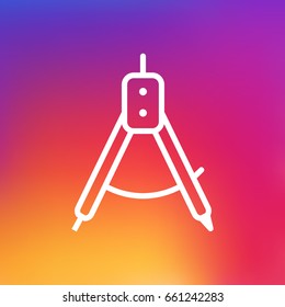Isolated Magnet Navigator Outline Symbol On Clean Background. Vector Compass Element In Trendy Style.