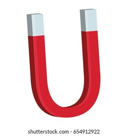 Isolated magnet on a white background, Vector illustration