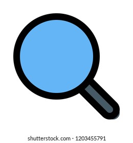 Isolated magnifying glass