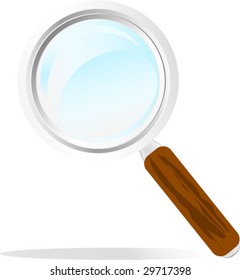 isolated magnifying glass