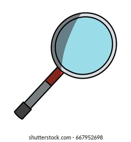 isolated magnifying glass