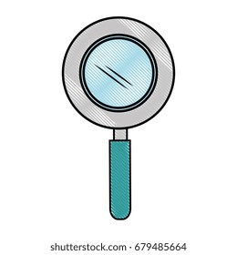isolated magnifying glass