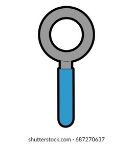 isolated magnifying glass
