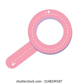 Isolated magnifying glass icon flat design Vector