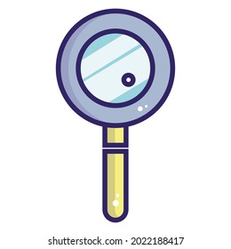 Isolated magnifying glass icon school supply